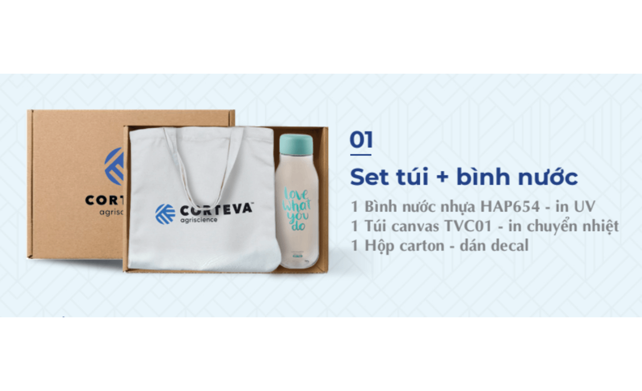 Set túi + bình nước