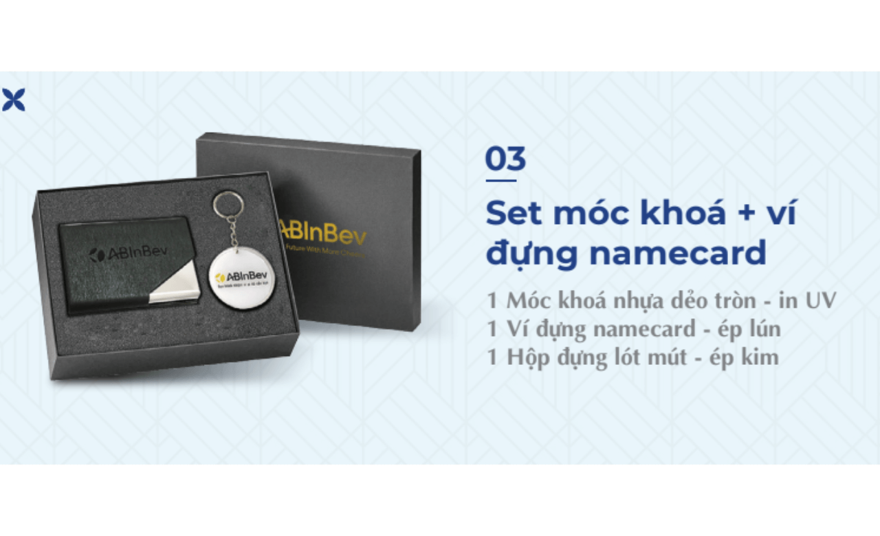 Set Móc Khóa + Ví Đựng Namecard