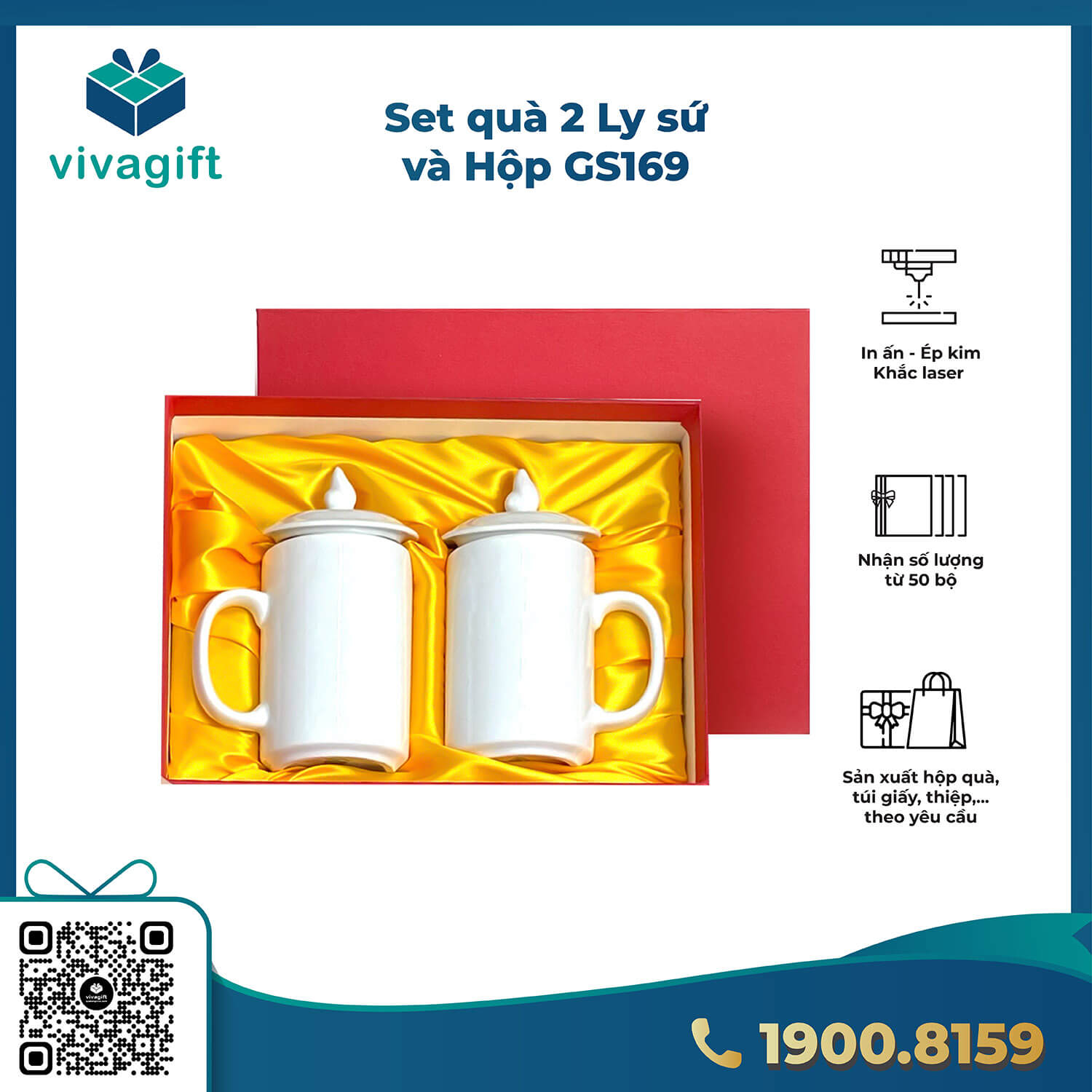 Set Quà Tặng 2 Ly Sứ GS169 1