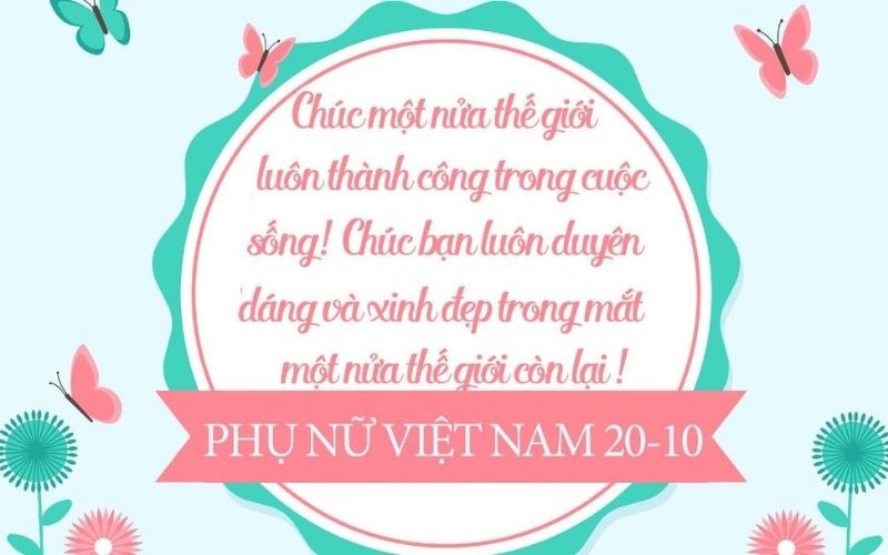 Mẫu thiệp chúc mừng ngày 20/10 cho đồng nghiệp nữ