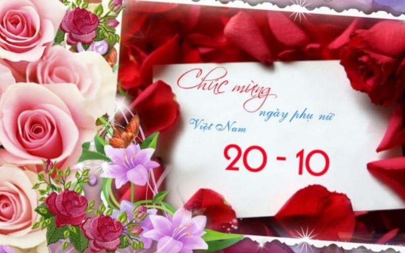 Mẫu thiệp chúc mừng ngày 20/10 cho đồng nghiệp nữ