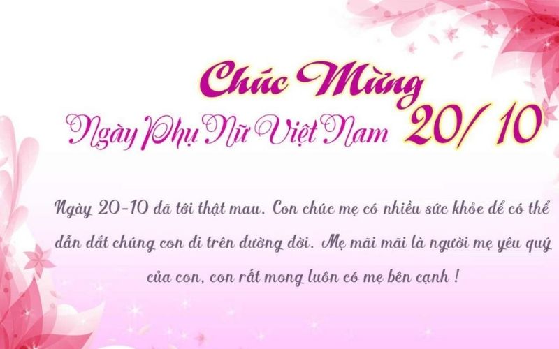 Các mẫu thiệp 20/10 đẹp nhất dành cho mẹ