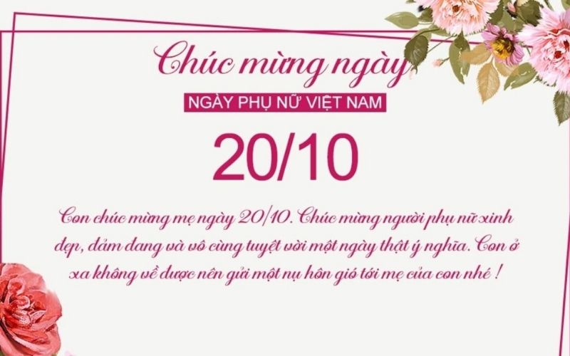 Các mẫu thiệp 20/10 đẹp nhất dành cho mẹ