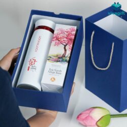 Set Quà Bình Giữ Nhiệt + Hộp Trà GS175 – Quatangviva.com