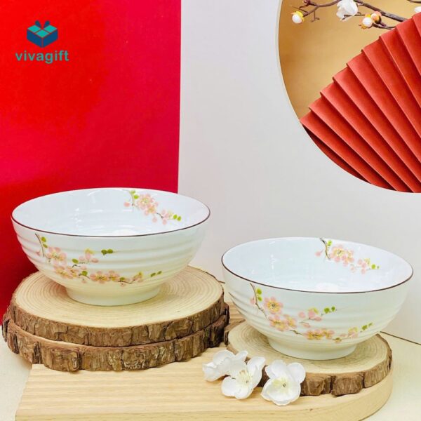 Bộ Bàn Ăn Bát Tràng Sứ Cao Cấp BAB-101 - Quatangviva.com