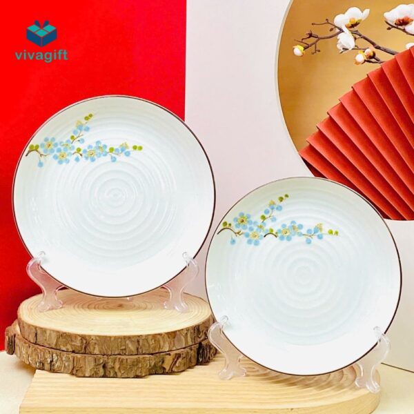 Bộ Đồ Ăn Sứ Cao Cấp Bát Tràng Hoa Văn BAB-102 - Quatangviva.com