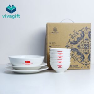 Set Chén Đĩa Minh Long Quà Đại Hội Đảng, Đoàn, Chi Bộ Cao Cấp BAB-103 - Quatangviva.com