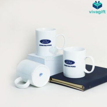 Ly sứ quà tặng, in logo công ty theo yêu cầu – Quatangviva.com