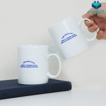 Ly sứ quà tặng, in logo công ty theo yêu cầu – Quatangviva.com