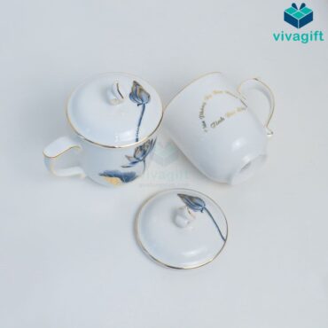 Ly sứ quà tặng, in logo công ty theo yêu cầu – Quatangviva.com