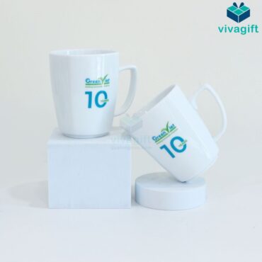Ly sứ quà tặng, in logo công ty theo yêu cầu – Quatangviva.com