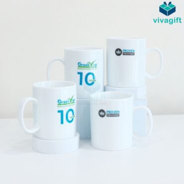 Ly sứ quà tặng, in logo công ty theo yêu cầu – Quatangviva.com