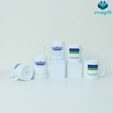 Ly sứ quà tặng, in logo công ty theo yêu cầu – Quatangviva.com