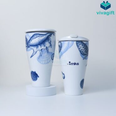 Ly sứ quà tặng, in logo công ty theo yêu cầu – Quatangviva.com