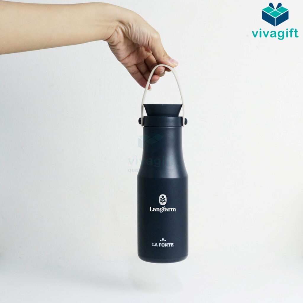 Set quà bình giữ nhiệt + hộp quai xách GS180 - Quatangviva.com