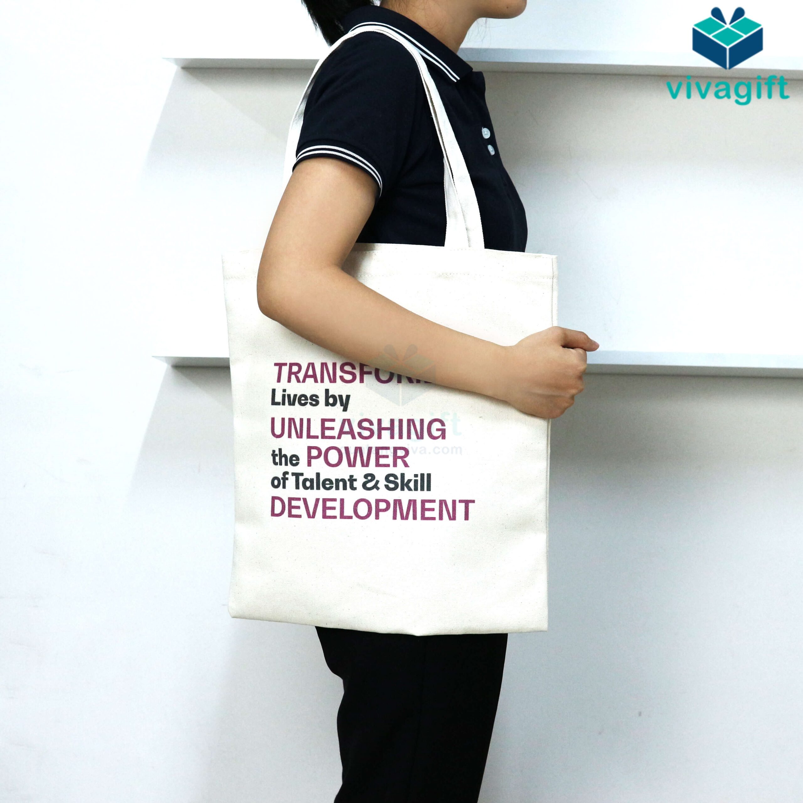 Túi vải in logo, túi vải canvas in logo theo yêu cầu – Quatangviva.com