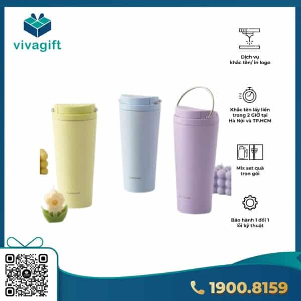 Bình giữ nhiệt LocknLock Bucket One Touch 550ml LHC3345 - Hình ảnh 6
