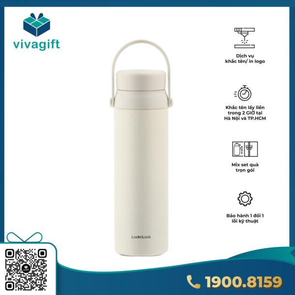 Bình giữ nhiệt LocknLock SLO ultralight tumbler siêu nhẹ dung tích 630ml thép không gỉ 304 có quai xách LHC4427