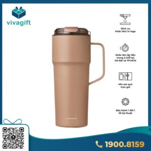 Bình giữ nhiệt LocknLock Metro Cafe HandleTumbler dung tích 750ml bằng thép không gỉ phủ sứ LHC4418