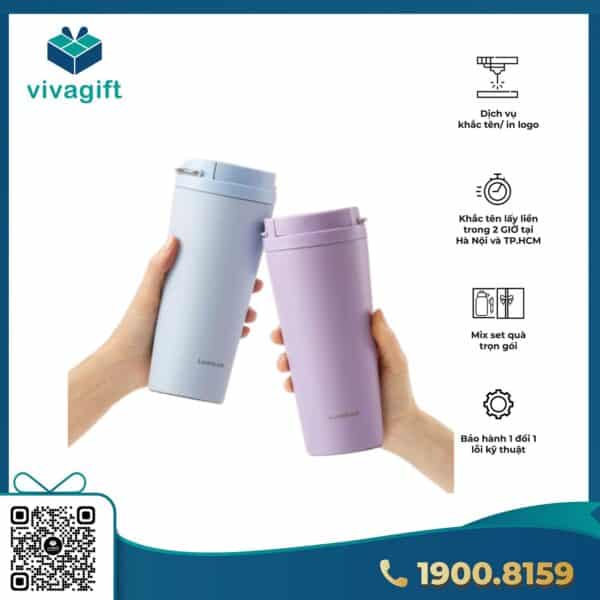 Bình giữ nhiệt LocknLock Bucket One Touch 550ml LHC3345 - Hình ảnh 4