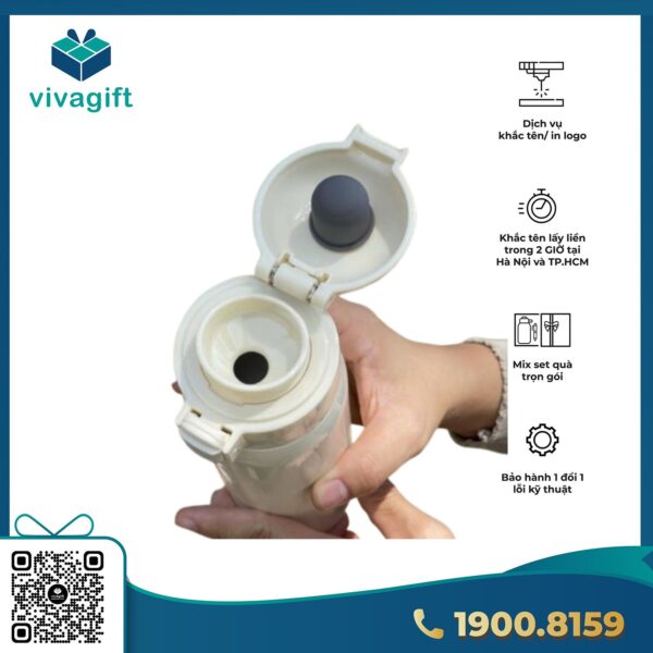 Bình Giữ Nhiệt LocknLock Round One - Touch Tumbler 500Ml LHC3296 - Hình ảnh 5