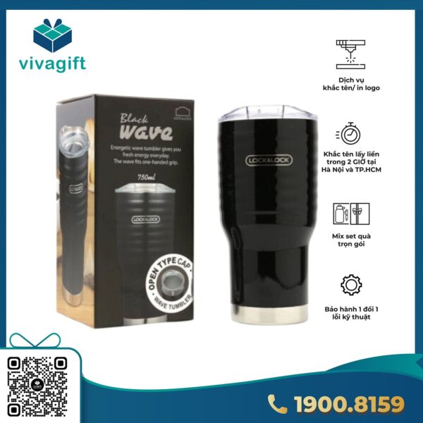 Bình Giữ Nhiệt LocknLock Wave Tumbler 750Ml LHC4148BLK - Hình ảnh 3