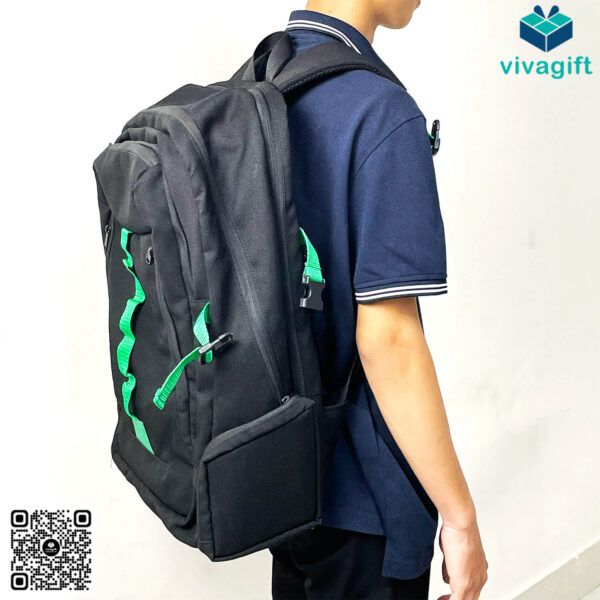 Balo Sinh Viên 4 Ngăn Màu Đen BL139 - Hình ảnh 7