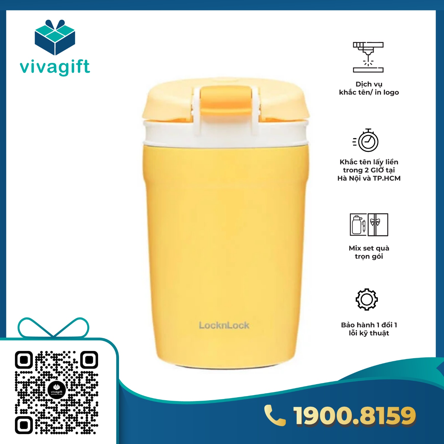 Bình giữ nhiệt LocknLock Dual One Touch Tumbler 320ml LHC3276 1 Bình giữ nhiệt LocknLock Dual One Touch Tumbler 320ml LHC3276 - Quatangviva.com