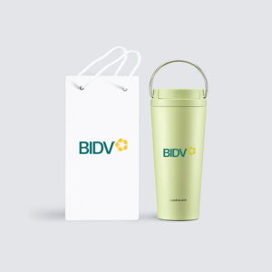 Quà Tặng Doanh Nghiệp Vivagift 61 Bình giữ nhiệt LocknLock Bucket One Touch 550ml LHC3345