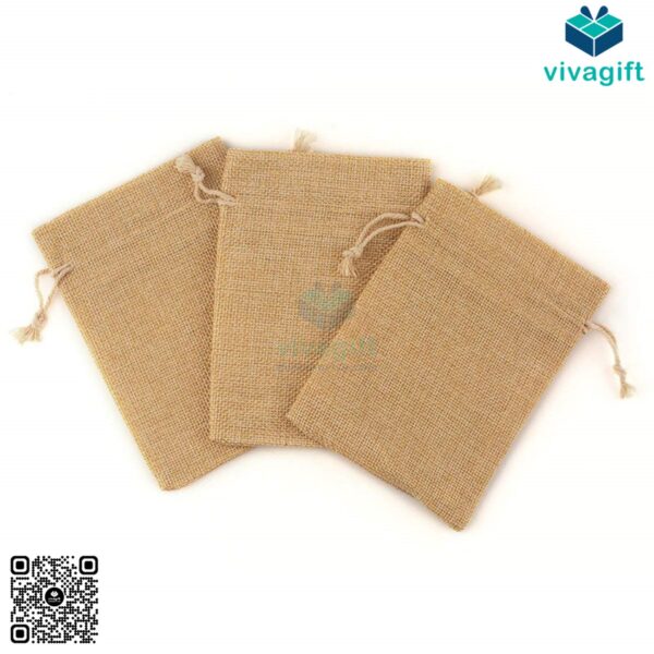 Túi vải đay có dây rút xòe miệng TD118 - Hình ảnh 4