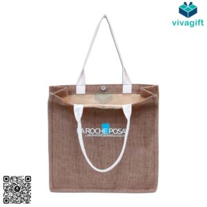 Túi vải đay hình hộp vuông dáng đứng, có quai xách, nút bấm TVD120