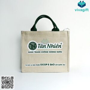 Túi vải đay hình hộp, có khóa kéo, quai xách TD121