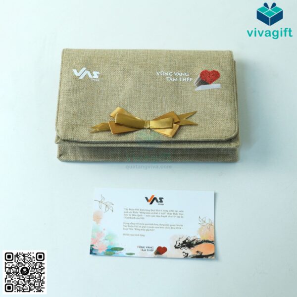 Túi vải đay hình chữ nhật, gập nắp TD122 - Hình ảnh 4