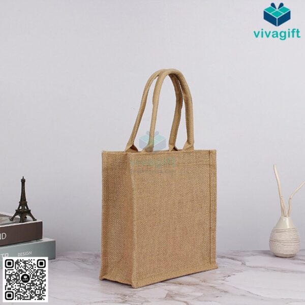 Túi vải đay hình hộp chữ nhật ngang, có quai xách TVD103 - Hình ảnh 8