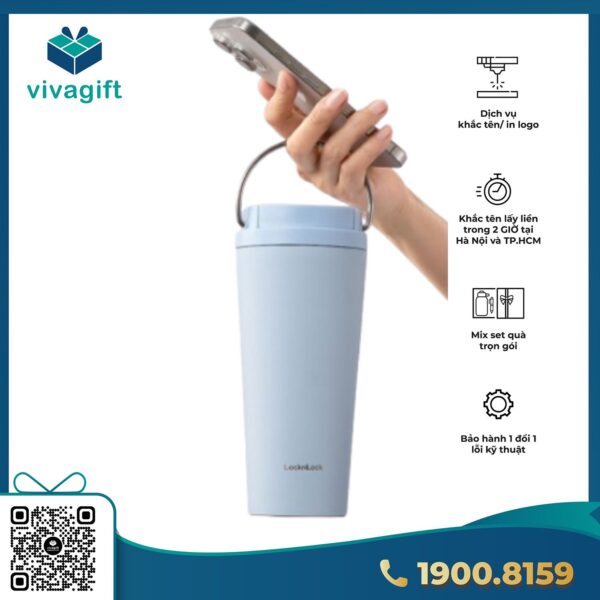Bình giữ nhiệt LocknLock Bucket One Touch 550ml LHC3345LHC4398 - Hình ảnh 3