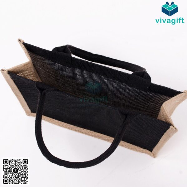 Túi vải đay hình hộp dáng đứng, có quai xách và viền bên hông TVD113 - Hình ảnh 9