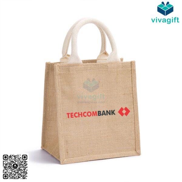 Túi vải đay hình hộp, có quai xách TVD102 - Hình ảnh 3