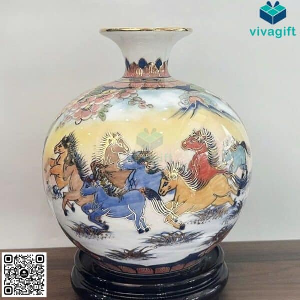 Bình hút tài lộc Thuận Buồm Xuôi Gió Mã Đáo Thành Công 3D 25cm BHL104