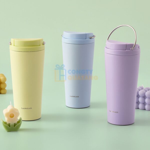 Bình giữ nhiệt LocknLock Bucket One Touch 550ml LHC3345 - Hình ảnh 4