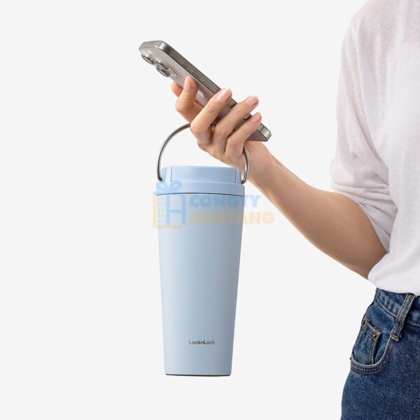 Bình giữ nhiệt LocknLock Bucket One Touch 550ml LHC3345 - Hình ảnh 3