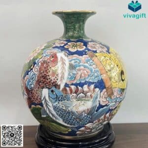 Bình hút tài lộc Phúc Đức Tài Lộc Liên Hoa 25cm BHL103