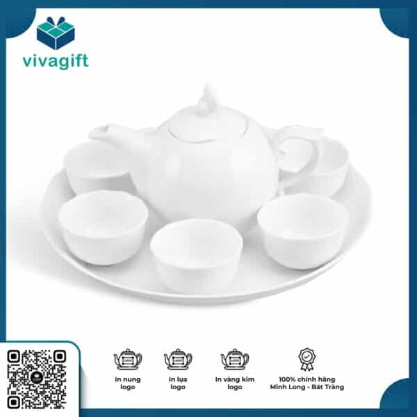 Bộ trà 0.3 L Mẫu Đơn Trắng A001_68300800003