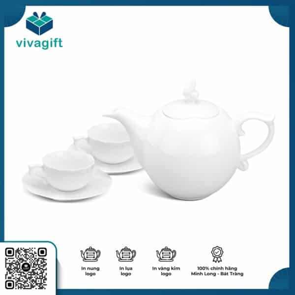Bộ trà 0.7 L Mẫu Đơn Trắng A001_68700800003