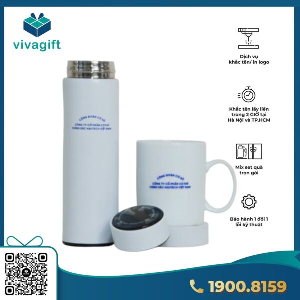 Set Quà tặng Bình Giữ Nhiệt và Ly Sứ Hautech GS192 - Hình ảnh 7