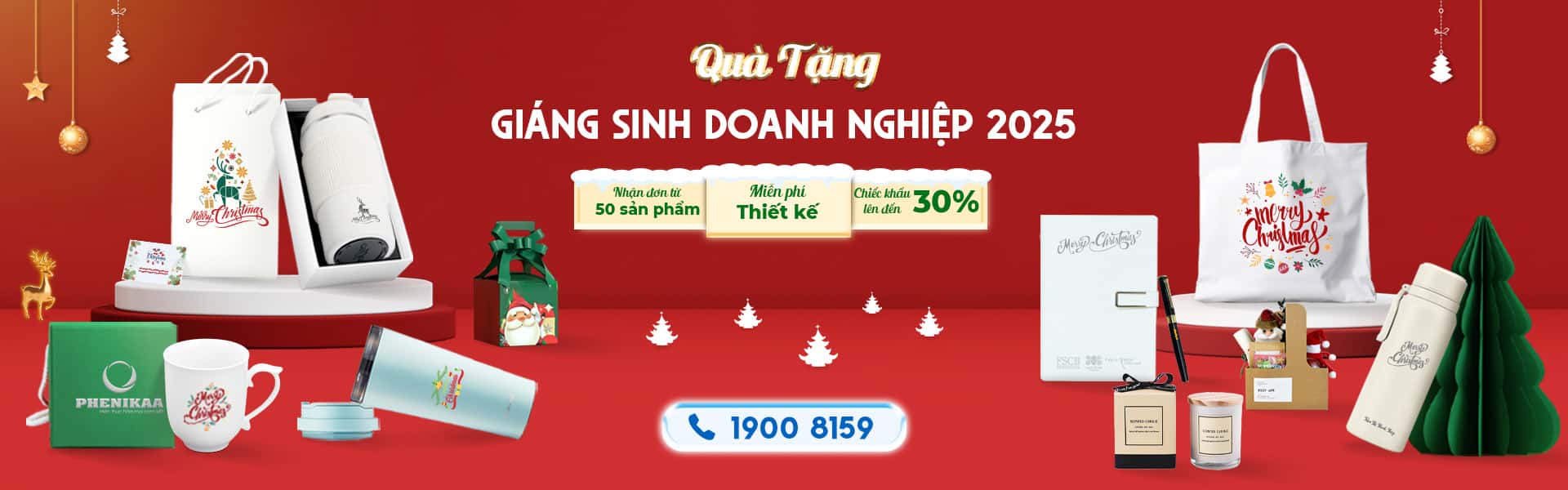 Banner quà tặng giáng sinh doanh nghiệp 2025