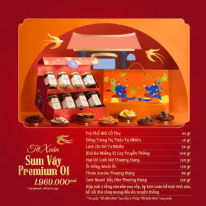 Quà Tặng Doanh Nghiệp Vivagift 35 Bộ quà tặng Tết Sum Vầy Premium SQ27 - Quatangviva.com