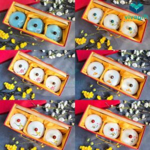 Quà Tặng Doanh Nghiệp Vivagift 93 Hũ đựng mứt Tết gốm sứ Bát Tràng KMS-28 - Quatangviva.com