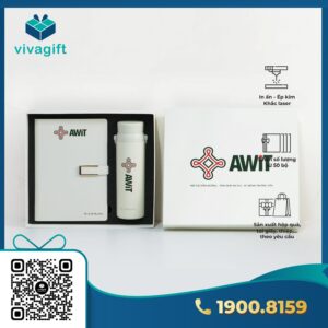 Set quà tặng bình giữ nhiệt Lock&Lock, sổ bìa còng, hộp cao cấp GS208 - Quatangviva.com