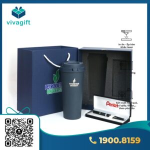 Set quà tặng ly giữ nhiệt Lock&Lock, bút, hộp đựng bút GS207 - Quatangviva.com
