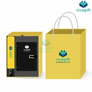 Set quà tặng sổ tay và ô dù cầm tay in logo GS210